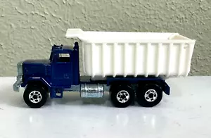 1979 HOT WHEELS BLACKWALL WORKHORSES PETERBILT DUMP TRUCK BLUE METAL BASE NEW! - Picture 1 of 8