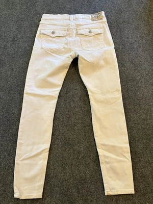 True Religion Jeans Womens 30 White Halle Mid Rise Super Skinny Distressed Denim - Image 1 of 4