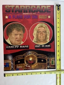 Réplica de póster de evento de lucha libre NWA Starrcade 83 Ric Flair Harley Race 11 x 14 - Imagen 1 de 2