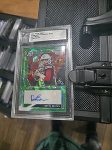 2022 Pro Set Metal Devin Brown Crystal Green 1/1 - Picture 1 of 4