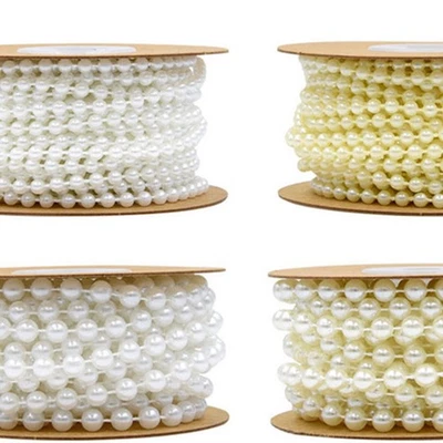  10MM Runde Schnur Perlen Kette Girlande Feste Kunststoff Simulation Perlen - Bild 1 von 4