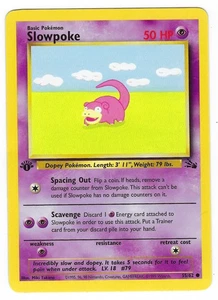 #55/62 Slowpoke Common | Fossil NM - Picture 1 of 2