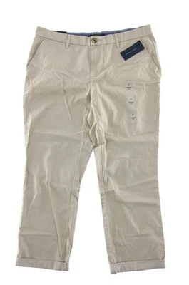 NWT Tommy Hilfiger Hampton Brown Khaki Stretch Slim Chino Pants Women 14 - Image 1 of 4