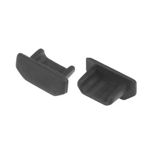 30pcs Silicone Micro USB Cap Port Cover Anti Dust Protector 6.5mmx2.3mm Black - Afbeelding 1 van 4