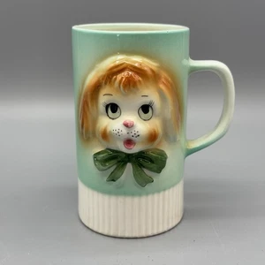 Tazza piccola vintage antropomorfa kitschy cucciolo cane con adesivo unicorno Giappone - Foto 1 di 8