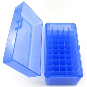FSR Plastic Ammo Box SR 50 Rnd Translucent Blue - Picture 1 of 1