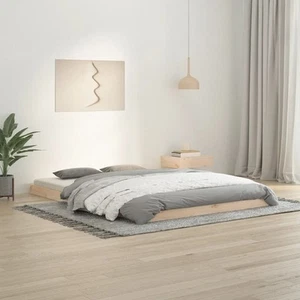 Svvalka Bed Frame 140x200 cm Solid Wood Pine - Picture 1 of 6
