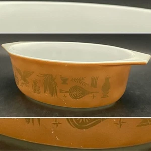 Pyrex frühe amerikanische 043 ovale Auflaufform 1962-1971 Made in USA 1,5 Quart - Bild 1 von 10