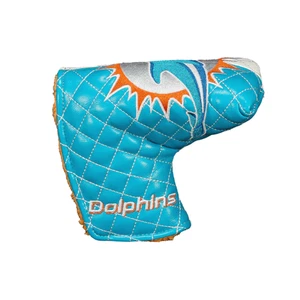 CMC Design Miami Dolphins Blade Putter Headcover - Teal/Orange/White - Picture 1 of 4