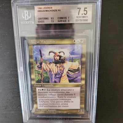 MTG ANGUS MACKENZIE Italian Legends Rare Graded BGS 7.5 Near Mint + Magic - Image 1 of 2