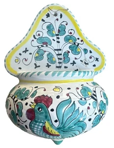 Maceta de bolsillo de pared italiana vintage Mojalica - pintada a mano - hecha en Italia cerámica - Imagen 1 de 5