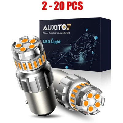 2-20X Freno de giro AUXITO LED señal cola inversa ámbar BAY15D luz 7528 1157 2F Foto 1 de 4