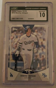 Shohei Ohtani - 2024 Topps 50/50 Ohtani CGC Gem Mint 10 Card #10 - Picture 1 of 2