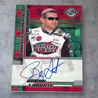 Bobby Labonte HOFer PACK PULLED signed card 2004 WHEELS AUTHENTIC AUTOS - Image 1 of 2