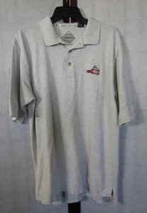 Poloshirt der Marke Tabasco hellgrau Logo Kurzarm 100% Baumwolle Herren Größe L - Bild 1 von 5