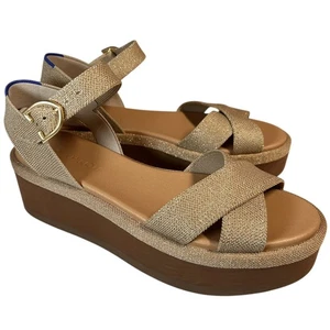 ROTHYS The Lightweight Wedge Platform Sandal SIZE 7.5 Salt Strappy Shoes* - Picture 1 of 11