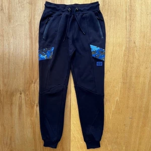 COOKIES MENDOCINO PANELED SWEATPANTS MEN’S sz M Fleece Royal Blue Zip Pockets - Picture 1 of 12