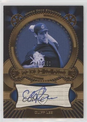 Grabados de cubierta superior 2004 grabados en el tiempo tinta azul/150 Cliff Lee #ET-LE automático Foto 1 de 2