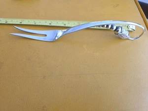 O. Mogensen #35 Sterlingsilber 8 3/8" Aufschnitt Fleisch Gabel - Bild 1 von 6