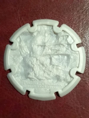Pirates of The Carribean Dead Mans Chest Gaming Token Grey Disney Croco 2008 - Bild 1 von 2