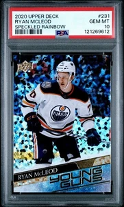 2020-21 Upper Deck Ryan Mcleod Young Guns Speckled Rainbow #231 PSA 10 💎 - Picture 1 of 3