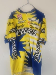 Giordana Trikot Herren XL gelb blau Radfahren Fahrrad Reißverschluss  - Bild 1 von 2