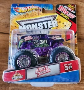 2010 HOT WHEELS MONSTER JAM GRAVE DIGGER SPECTRAFLAME PURPLE 30TH ANNIVERSARY - Picture 1 of 3
