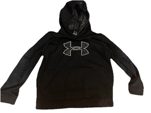 Under Armour Boys Hoodie Size YLG large black UA logo - Picture 1 of 4