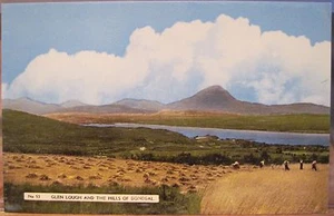 Irish Scenes Postcard GLEN LOUGH & DONEGAL HILLS Harvest Ireland AE Dickson 53 - Imagen 1 de 2