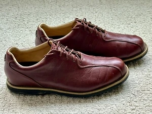 Adidas Adipure Spikeless M’s Waterproof Golf Shoes - Burgundy Oxblood US Size 8 - Picture 1 of 12
