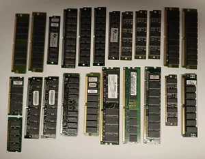 Vintage Computer RAM Lot of 47 Pieces - ALL UNTESTED. FREE SHIP IN THE LOWER 48! - Picture 1 of 2