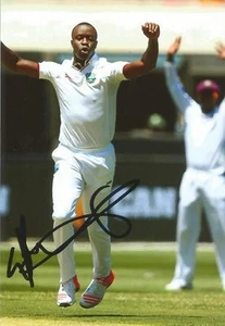 WEST INDIES: KEMAR ROACH SIGNED 6x4 TEST ACTION PHOTO+COA - Picture 1 of 1