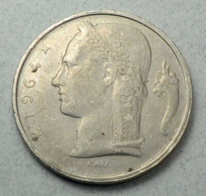 Belgium 5Fr. 5 Frank 1964 KM# 134.1 Europe Coin  - Picture 1 of 2