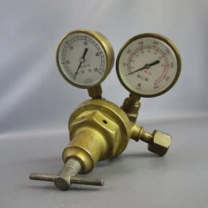 Dockson Instrument Gasregler 2 Gauge Krümmer Modell 257-280 Messing Steampunk - Bild 1 von 7