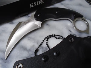Elite Tactical Silverfang Karambit Claw Knife Full Tang Fixed D2 G10 ET-FIX012 - Picture 1 of 15