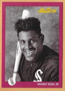SAMMY SOSA CHICAGO WHITE SOX #38 - LEAF STUDIO CASI NUEVO-COMO NUEVO 1991 - Imagen 1 de 2