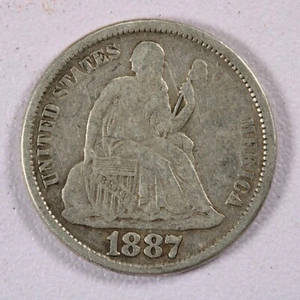 1887 sitzender Groschen - ss - Bild 1 von 2