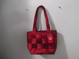 Harvey's Original Sealtbelt Red Mini Purse Handbag 9.5x7x 4.5"in - Picture 1 of 16