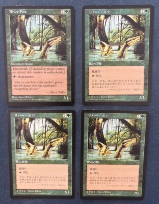 MTG 4X VISIONS RIVER BOA JAPANESE + ENGLISH MAGIC THE GATHERING UNCOMMON GREEN - Image 1 of 4