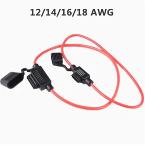 Portafusibles de coche 1-50 piezas para fusibles planos soporte de fusibles estándar 12/14/16/18 AWG - Imagen 1 de 14