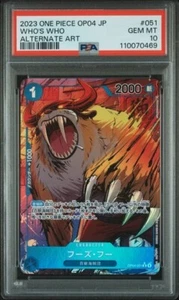 PSA 10 Who's Who Kingdom of Intrigue OP04-051 R Alt Art One Piece Japanese Card - Bild 1 von 2