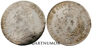 LOUIS XVI - Ecu aux branches d'olivier, 1784 A Paris. (NRF74) - Picture 1 of 1