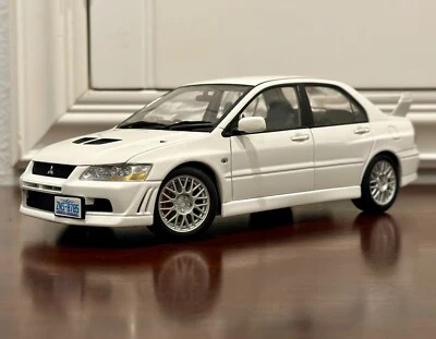 AUTOart Mitsubishi Lancer Evo VII 7 Blanco Escala 1/18 Diecast Modelo Coche | Raro Foto 1 de 4