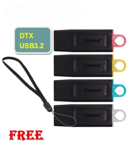 Kingston 256GB 128GB 64GB Exodia Memory Stick USB 3.2 Flash Drives lot UK - Picture 1 of 7