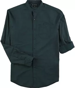 I-N-C Mens Band-Collar Utility Button Up Shirt - Picture 1 of 1
