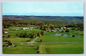 Postcard Kent School For Girls, Kent, CT Small Town Aerial View Litchfield Hills - Picture 1 of 2