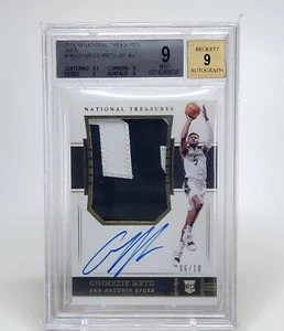 2018-19 National Treasures Chimezie Metu Gold Rookie Patch Auto/10 BGS 9 Auto 9 - Bild 1 von 2