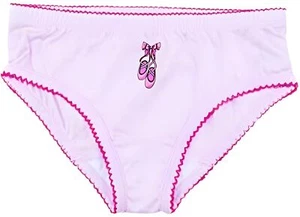 Kidsy Girls Casual Ballerina Panties – Soft Cotton Briefs, Pull-On Closure - Picture 1 of 2