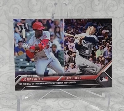 Jordan Walker/Ted Williams 2023 MLB TOPPS NOW Card 87 RC Rookie - Image 1 of 2