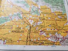 Vintage USGS Colored Map LOS ANGELES Los Angeles Quadrant California 1966